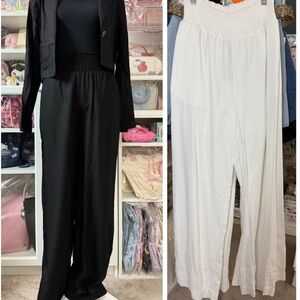 Elegant Black or White Women's Pants